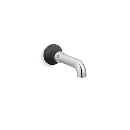 Tone Tub Spout Less Diverter Polished Chrome with Matte Black